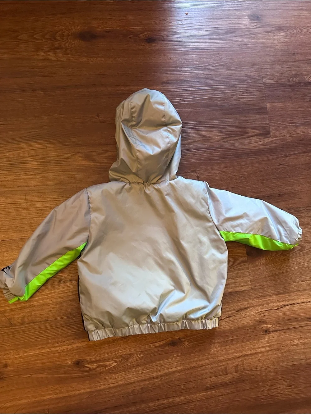 Nike Kids' Hooded Sporty Jacket - grey with Neon Green Lining